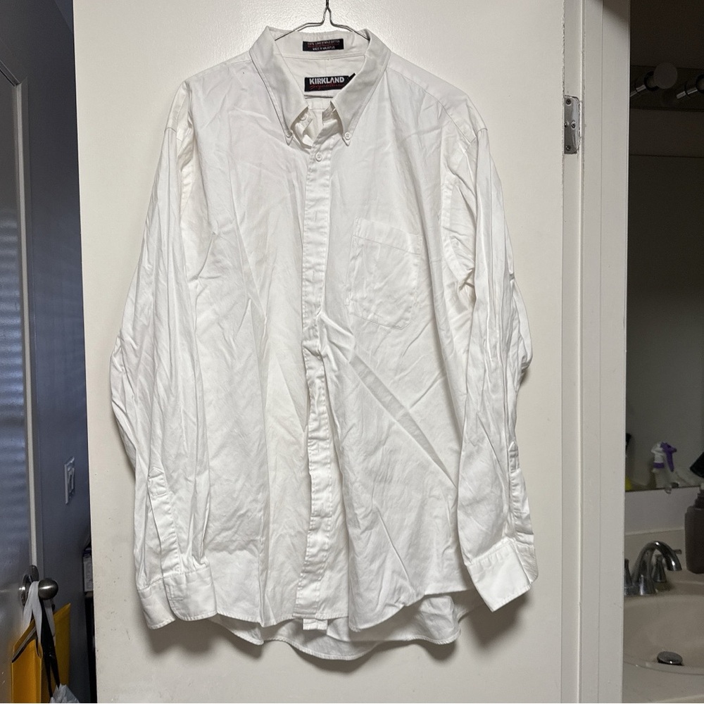 $12 for 3 Kirkland Signature White Men's Shirt